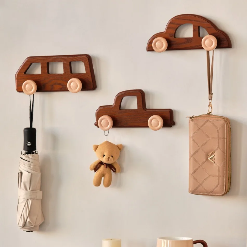 kids-photo-shooting-background-car-theme-decoration-hanger-wall-mount-organization-wall-hook-hanging-wooden-coat-rack-for-home