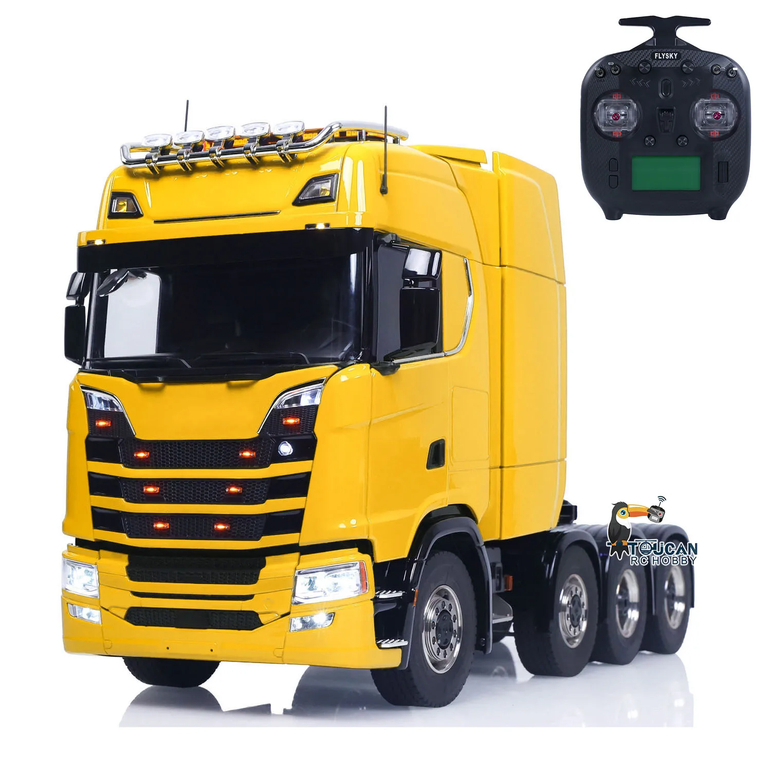770S 1:14 RC Trattore Camion 8X8 Auto telecomandate Modello Trasmissione in metallo con custodia di trasferimento Cambio a 3 velocità Luci Suoni