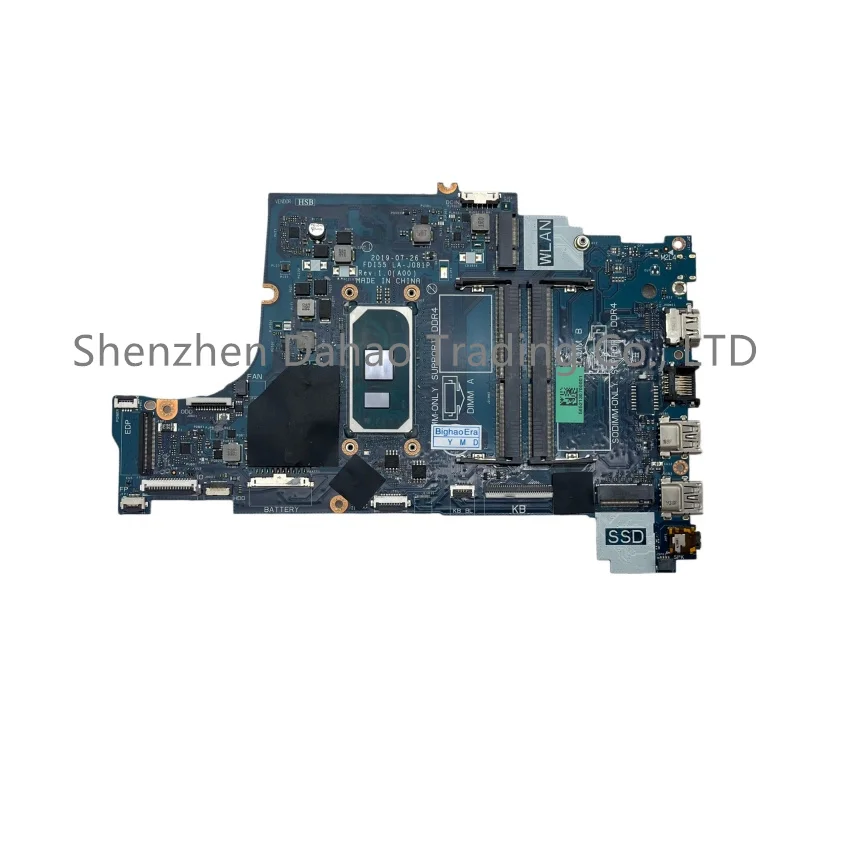 LA-J081P para la placa base del ordenador portátil Dell Inspiron 5493 5593 3493 3593 con CPU i3-1005G1 i5-1035G1 i7-1065G7 DDR4 CN-03DD3K 047MF0