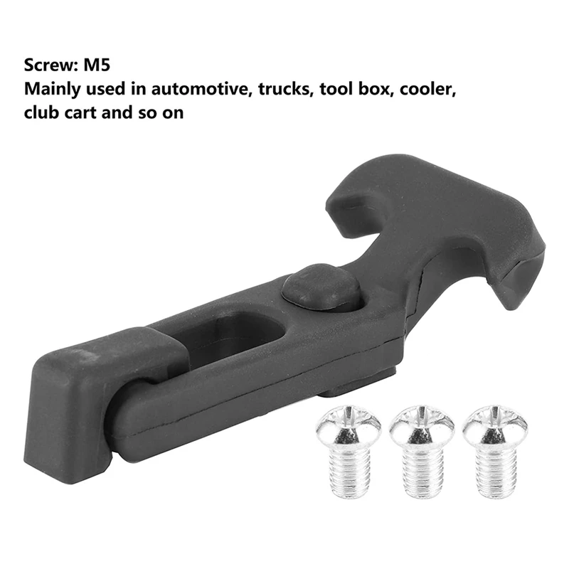 4Pcs T-Handle Zipper T-Handle Toolbox Lock Rubber Hood Latch For Trailer Golf Cart Dirt Bike