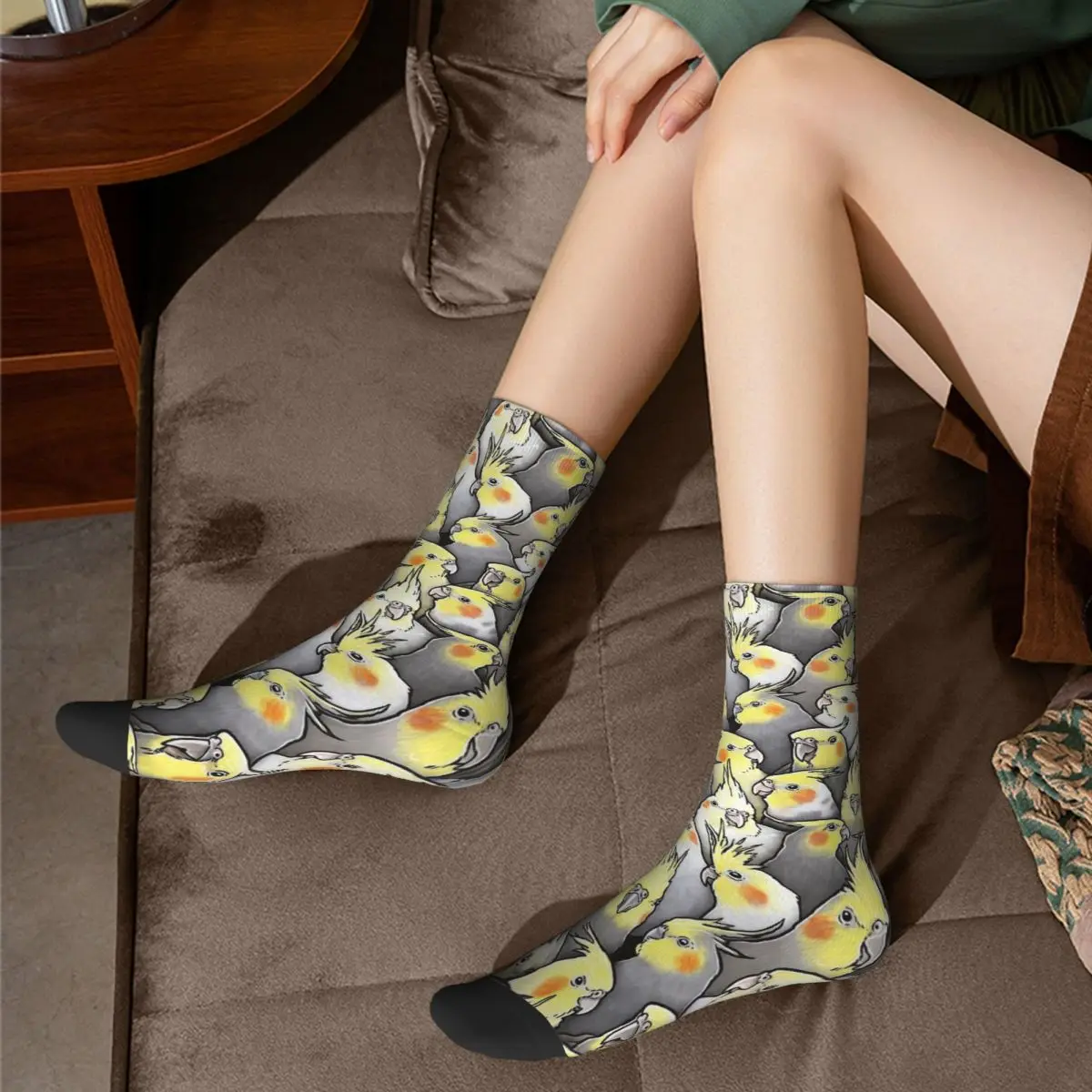 Cockatiels Galore-Calcetines de invierno para hombre y mujer, calcetín de senderismo, estilo callejero, Crazy