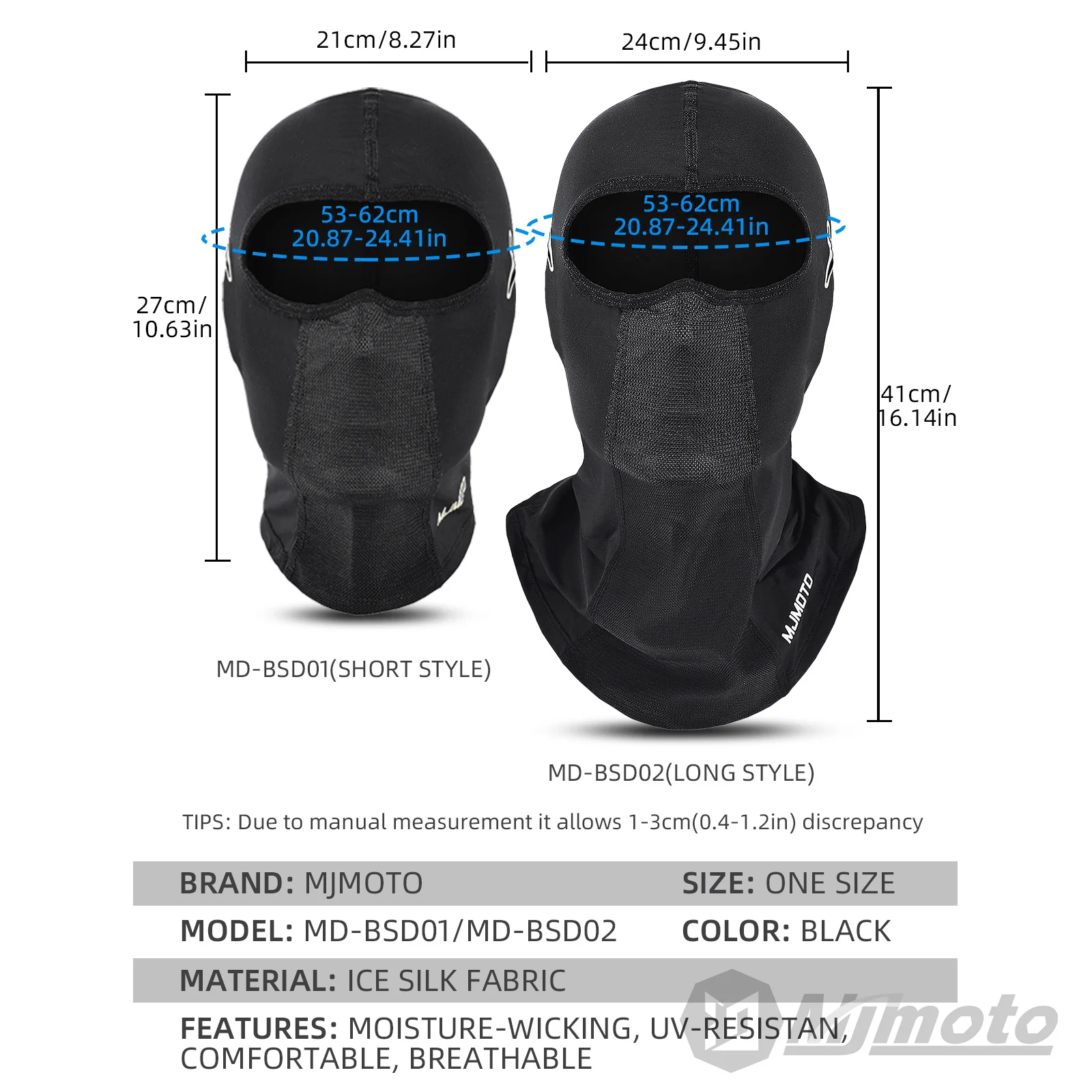 Ice Silk Motorcycle Head Cover Motocross Anti-UV Breathable Sweat High Elasticity Moto Balaclava with Glasses And Headphone Jack - view 6