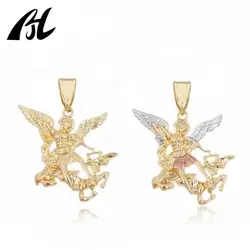 Religious Jewelry Cadena Goldfilled San Miguel Saint Michael Charm Pendant