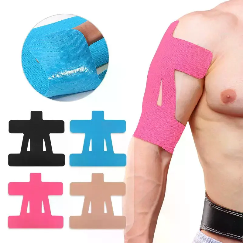 1/2 Pcs Precut Kinesiology Tape Shoulder Pain Relief Breathable Waterproof Adjustable Shoulder Support Elastic Athletic Tap