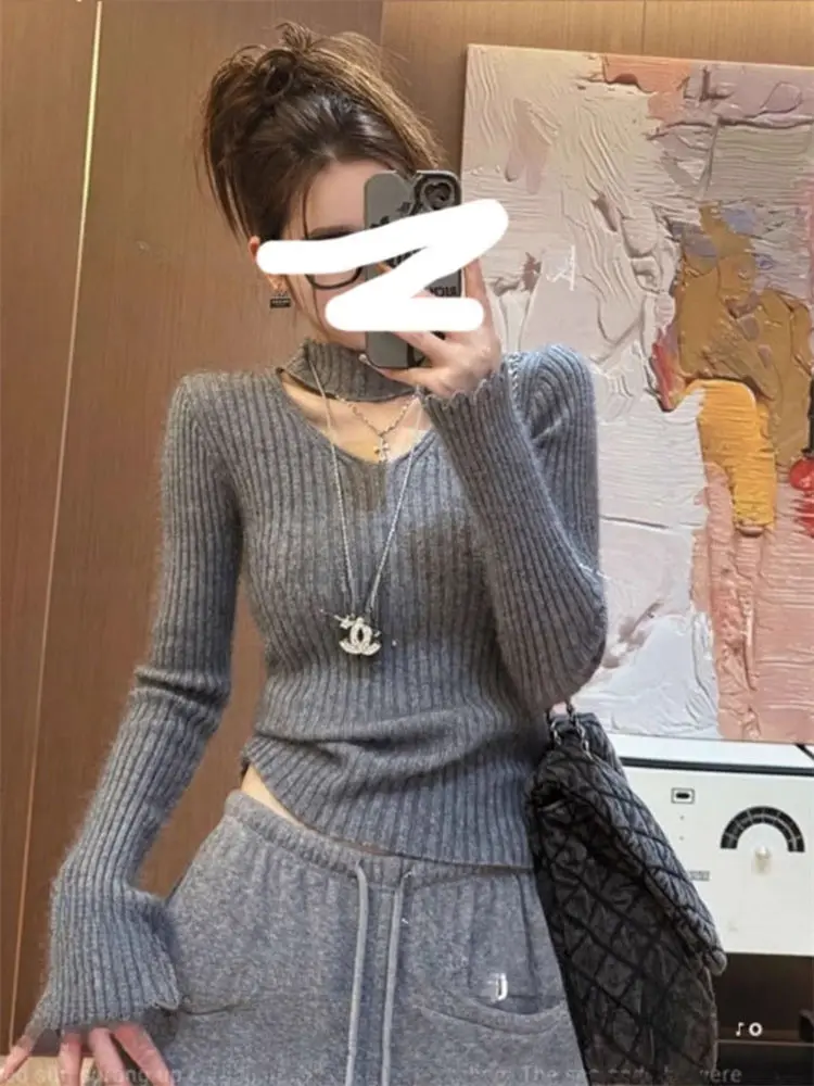 

Свитера Джемперы Пуловеры Женский Босс Джерси Панк Назад Спортивный Йога Класс Пилатес Готика Фитнес Гибкость Упражнения Осень Теплый