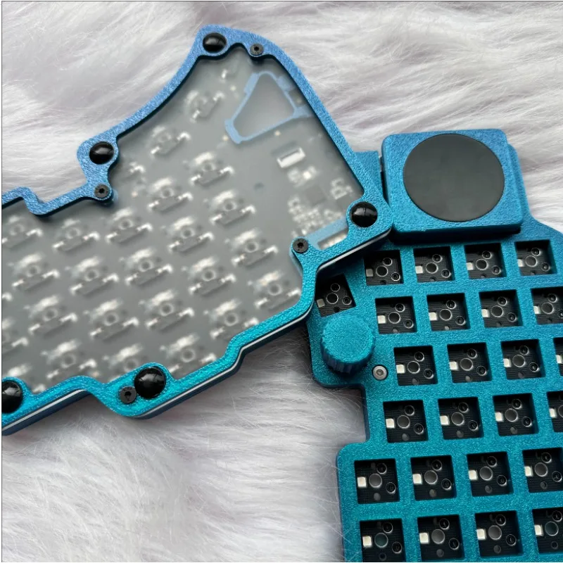 Dilemma max split kit de teclado personalizado impressão fdm com fio rgb soldagem/swap quente teclados da mão esquerda e direita mx/choc switch