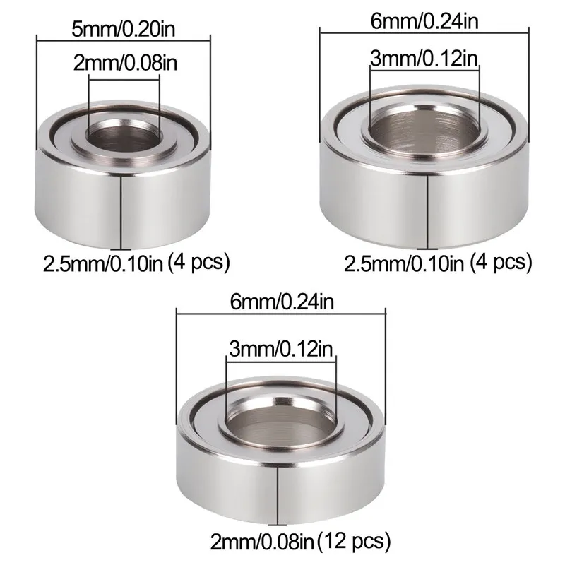 1/30 SCX30 RC Crawler Full Car Bearing Kit 20Pcs Upgrade Parts for Axial Accessories Replacement Set Kit Part Accessory Set
