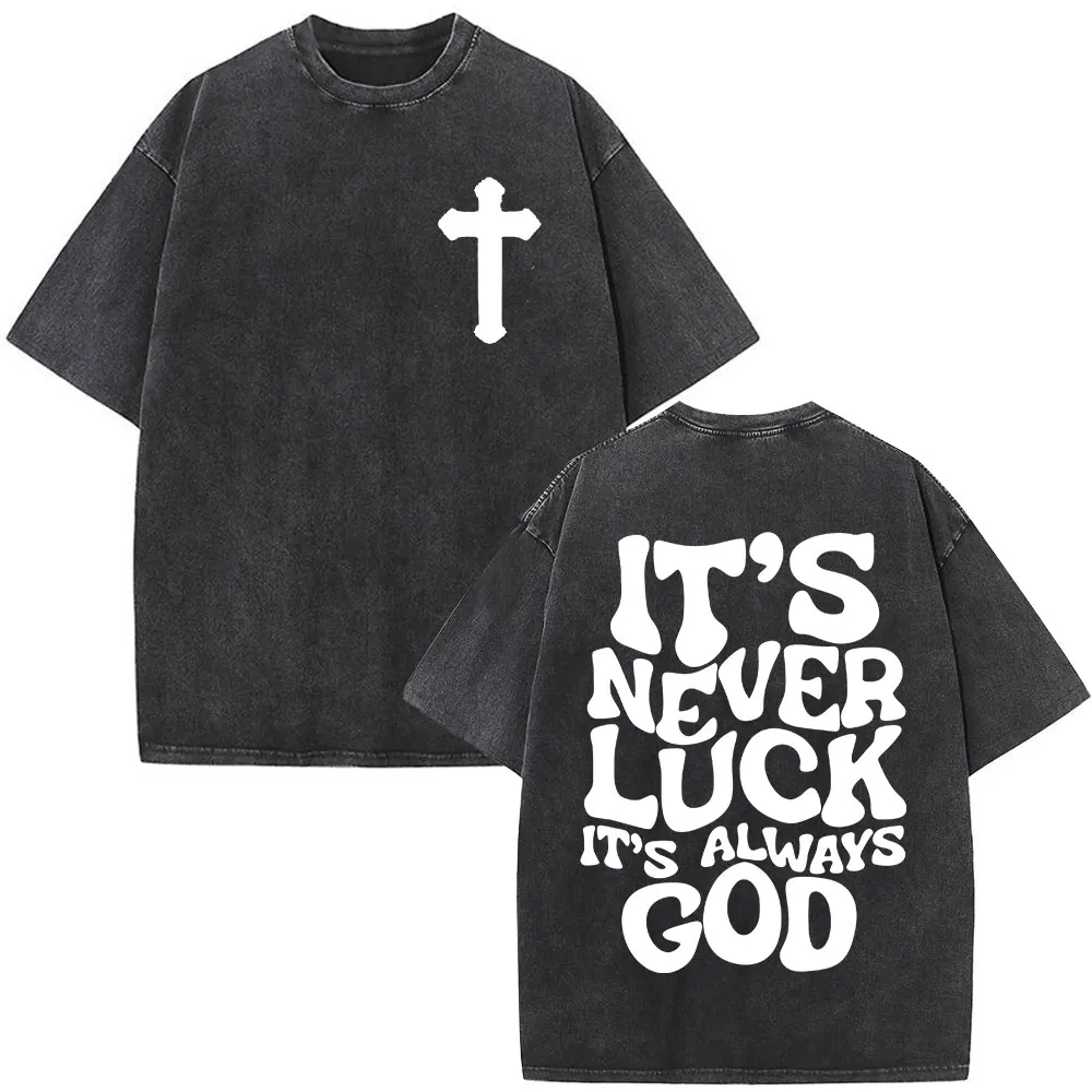 Christian Religious Jesus Forgive Them Father Bible Verse Vintage Acid Washed T-shirt Men Fashion Oversized T Shirts Streetwear