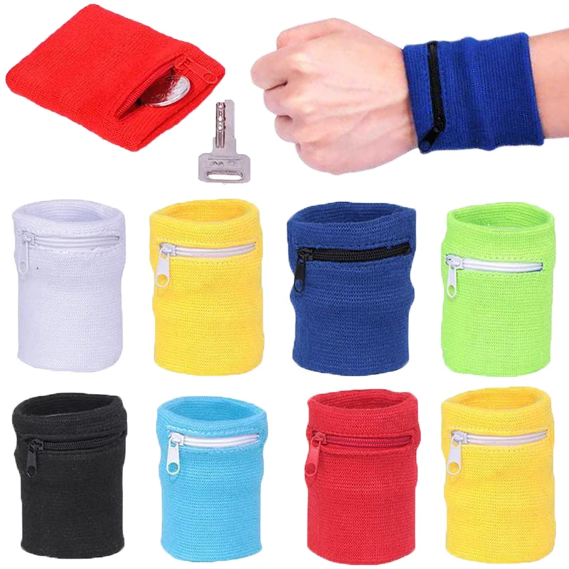 

Elastic Zipper Pouch Arm Band Bag For Women Men Running Sports Wristband With Mp3 Key Card Storage Basketball Sweatband