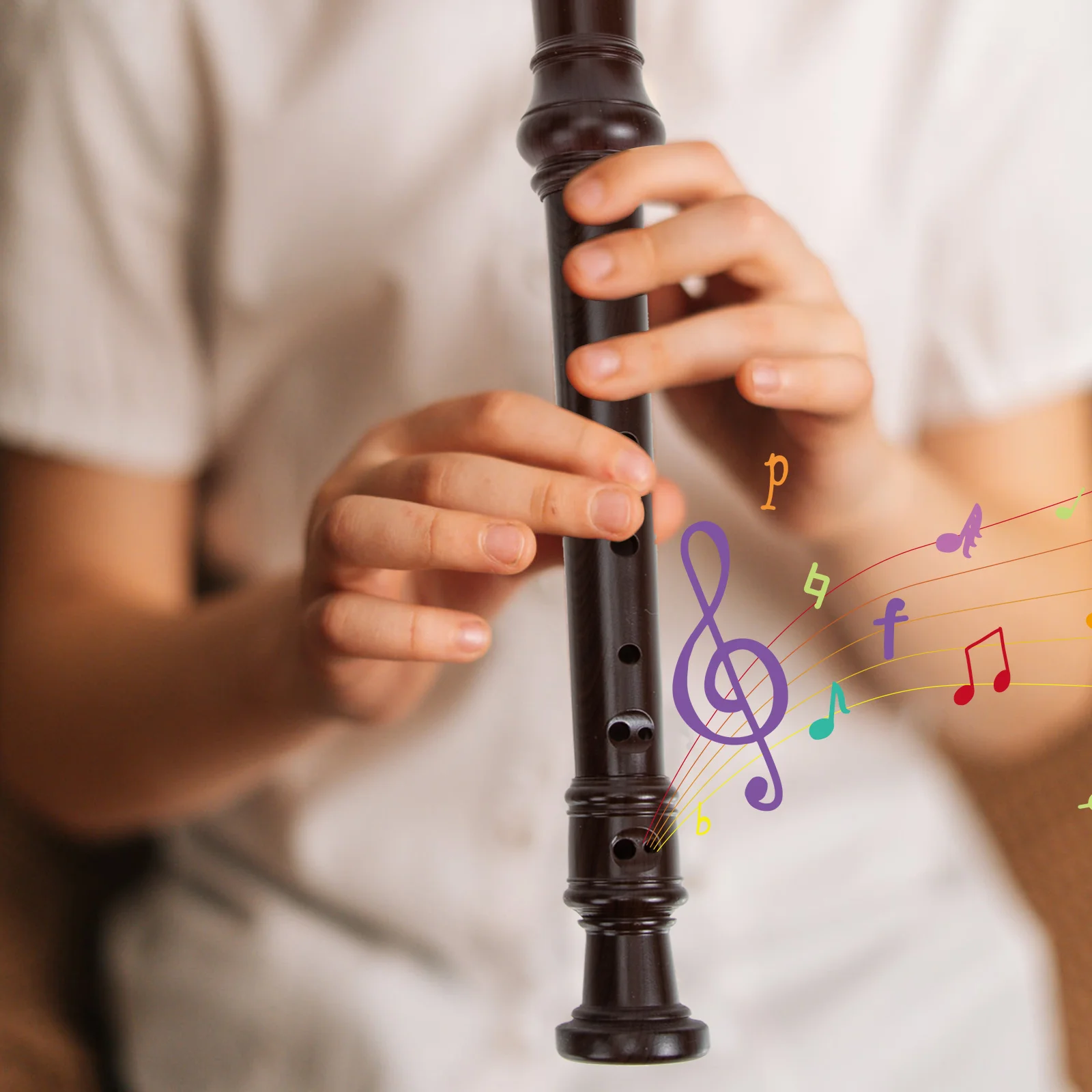

1Set Portable German-Style High Pitch Clarinet C Key 8 Hole Clarinet for Beginners Kids Student Educational Musical Instrument