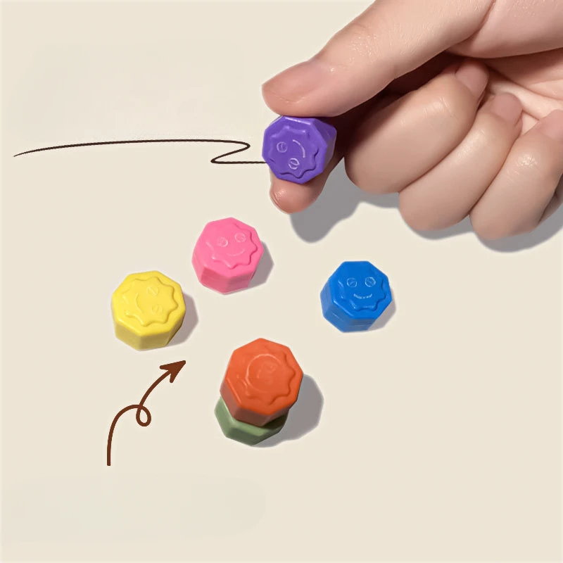 6Pcs/box Korea Traditional Play Game Gonggi Jack Stone Pebbles Set Exercise Colorful Fun Stress Relief Toy