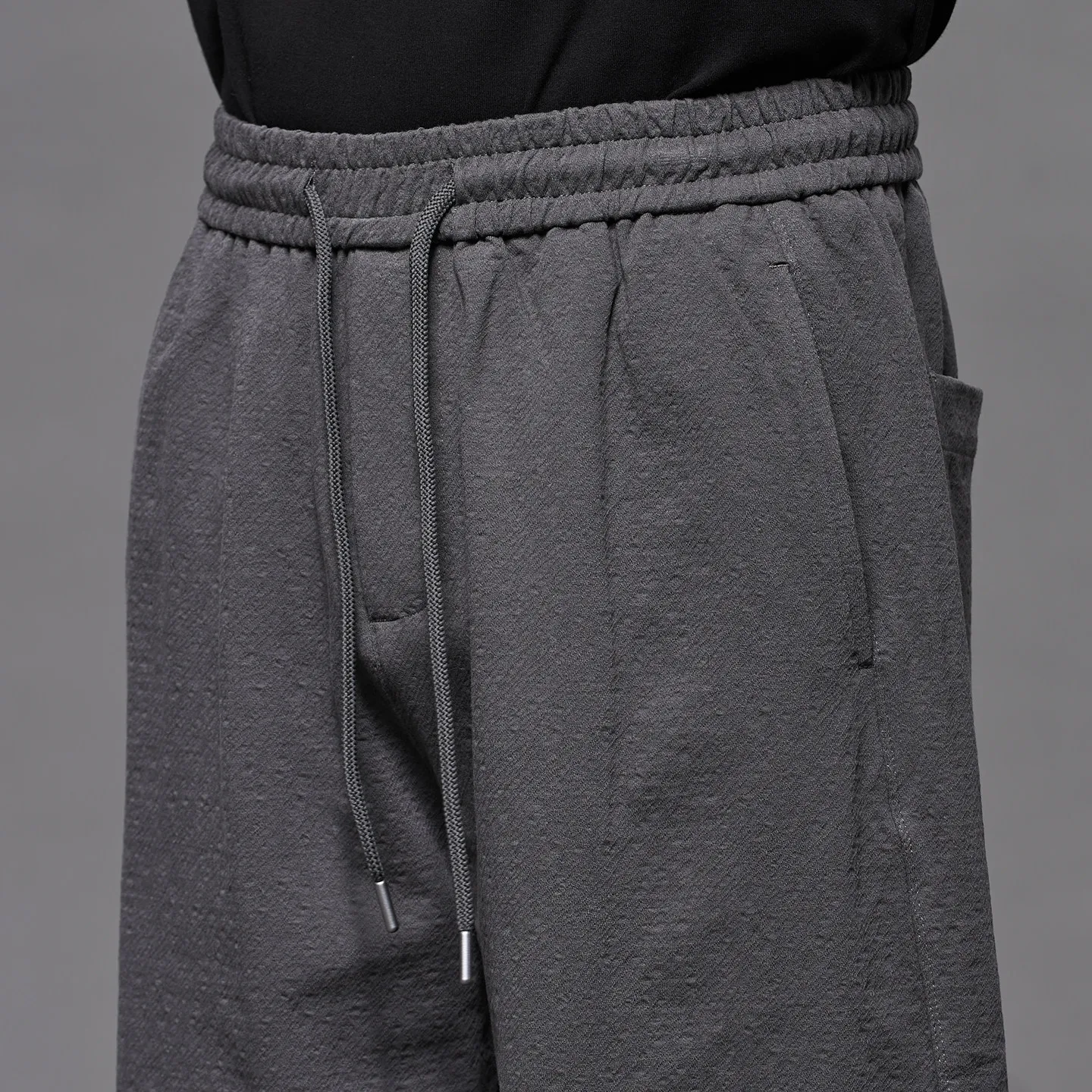 High Quality All-Match Retro Minimalist Gray Japanese Straight-Leg Pants Men's Simplicity Micro Tapered Trousers