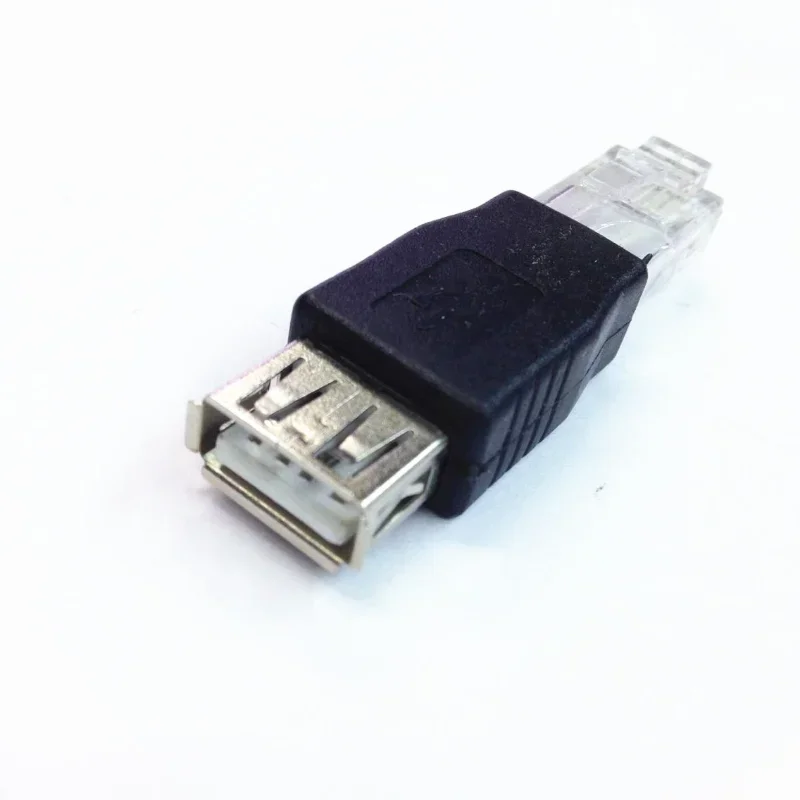 1 stks Crystal Head RJ45 Male naar USB 2.0 AF EEN Vrouwelijke Adapter Connector Laptop LAN Netwerkkabel Ethernet Converter plug