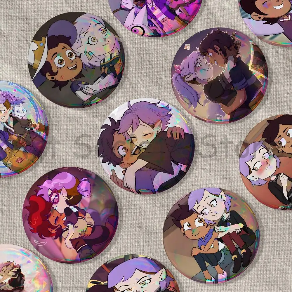 Luz Amity Lumity Badges Creative Tinplate Button Pins Brooch Creative Quotes Badge Clothes Backpack Jewelry Gift Fan Merchandise