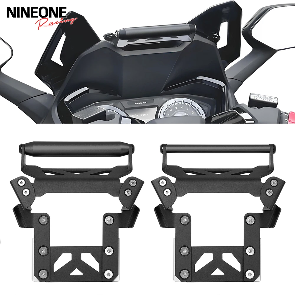 

For Honda Forza350 Forza 350 NSS350 NSS 350 2021-2025 Motorcycle Navigation Bracket GPS Phone Mount Adapt Holder CarbonSteel