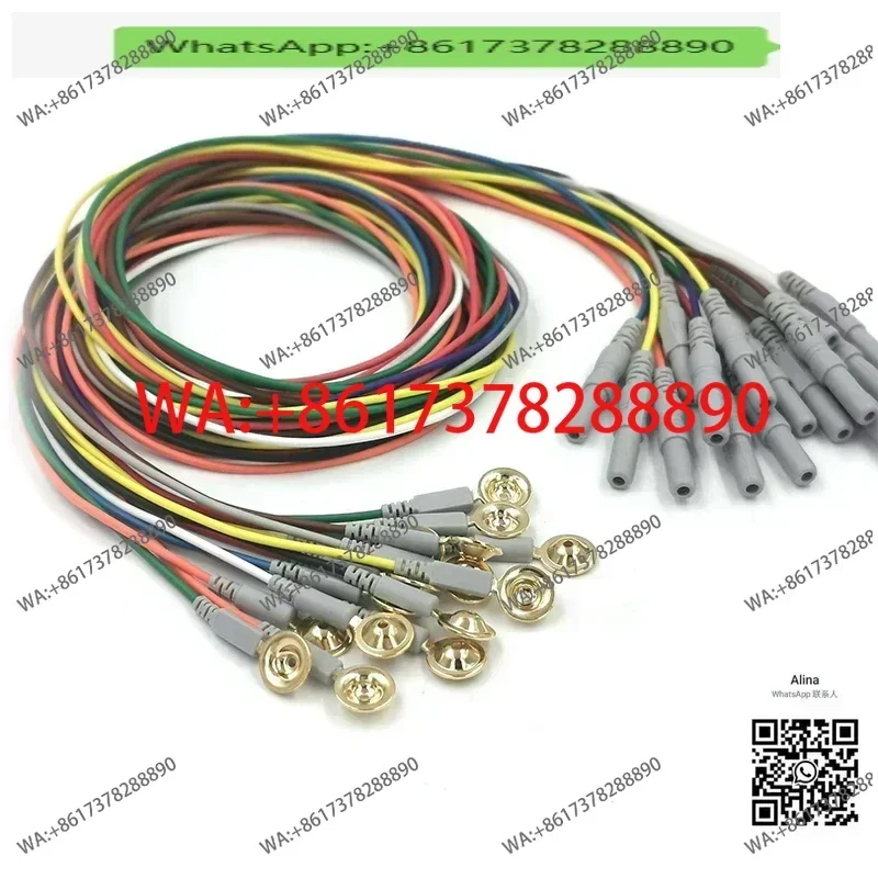 BESDATA Factory Price Reusable electrocap EEG electrode accessories Gold Cup 1.5 m TPU Cable with Tensile Wire
