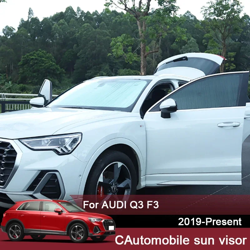 

Car Sunshades UV Protection Cover For AUDI Q3 F3 2019-2025 Window Curtain Sun Visor Windshield Protector Mat Car Accessories