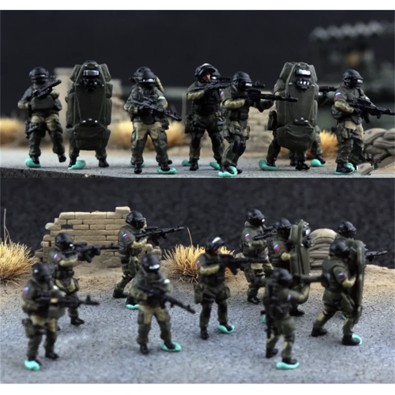 

Масштабная модель 1:72, 3D-печать из смолы, окрашенная, 10 шт., российские солдаты тяжелой боевой группы, фигурки, аксессуары для DIY-сцен, для фанатов коллекционирования