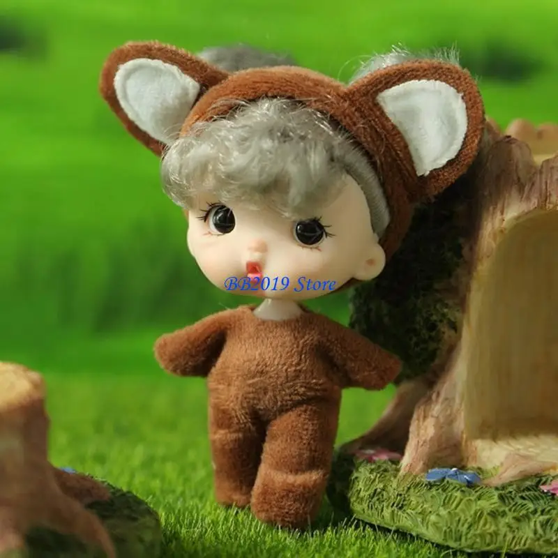 Q0KB – Mini poupée réaliste 4 pouces, avec vêtements bandeau, jouet cadeau pour filles, garçons, tout-petits