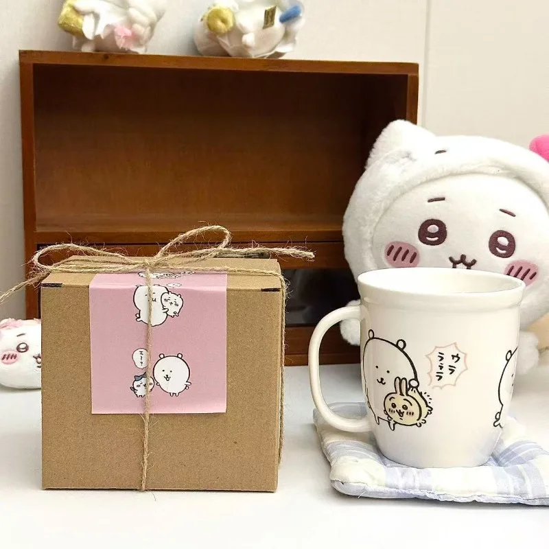 Anime Chiikawa Joke Bear Ceramic Mug Gift Box Thickened Large Capacity Coffee Tea Cup Smooth Surface Drinkware Home Office Daily - view 2