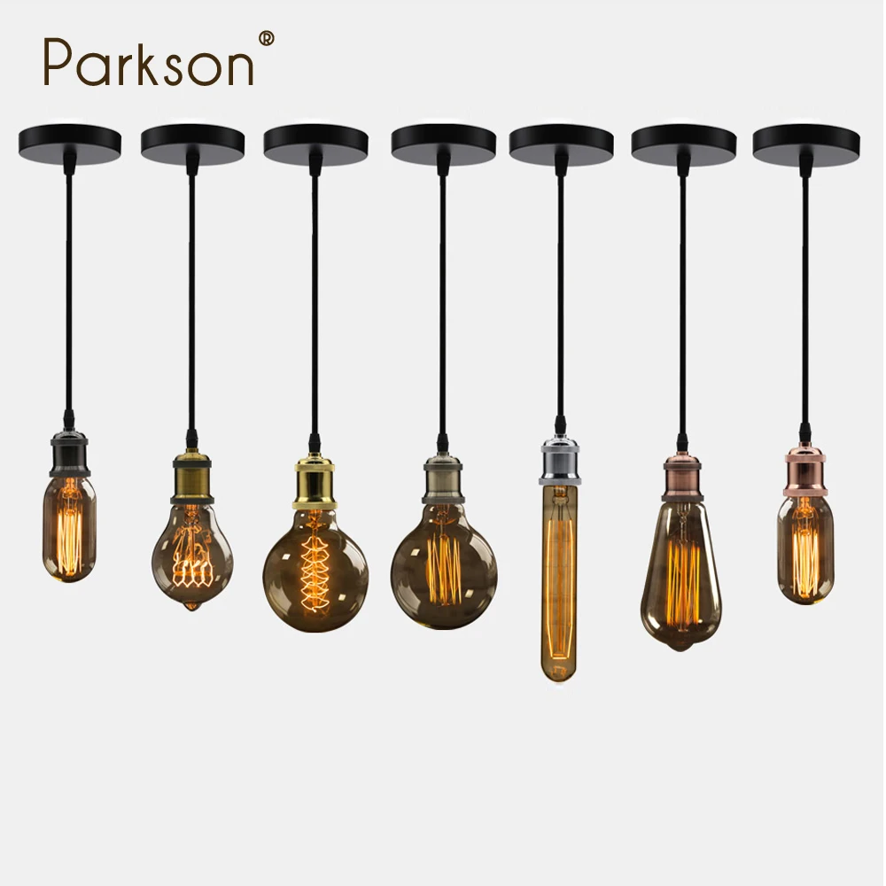 

Retro Pendant Light E27 Vintage Chandelier For Edison Lamp LED Home Bedroom Indoor lighting Hanging Light Industrial Loft Decor