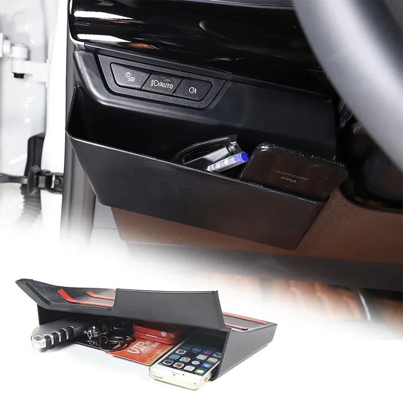 

For BMW X1 U11 2023-2024 ABS Car Driver's Left Knee Storage Box Mobile Phone Tray Key Box Object Organizer Interior Accessories