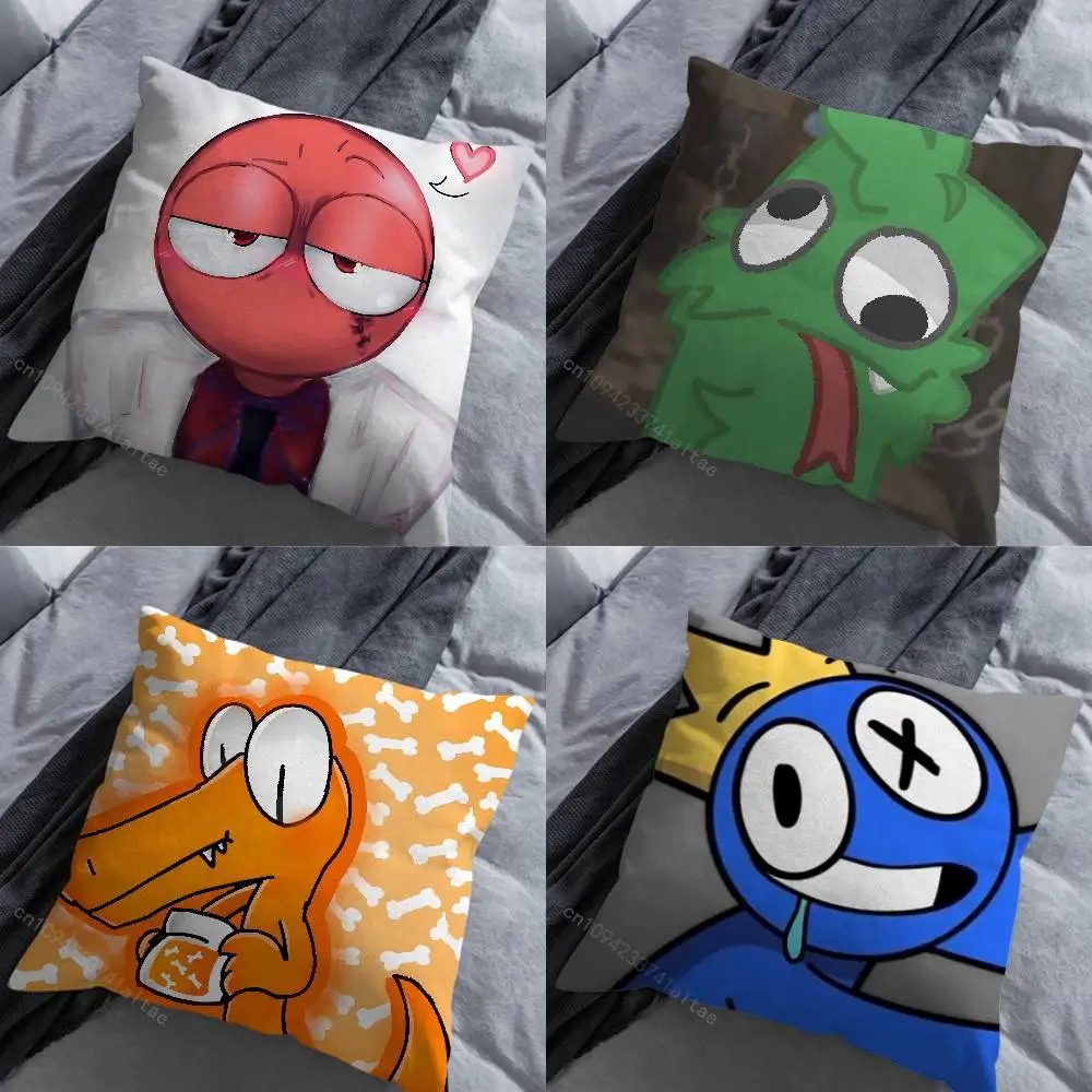 

R-Rainbow F-Friends Pillowcase for Sofa Room Office Decor Printing Merchandise All-Match Cushion Cover