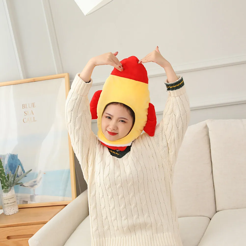 

1 шт. Желтая шапка-головной убор, забавный реквизит для фотосессий, милая кепка для выступлений, аксессуар для костюма на вечеринку