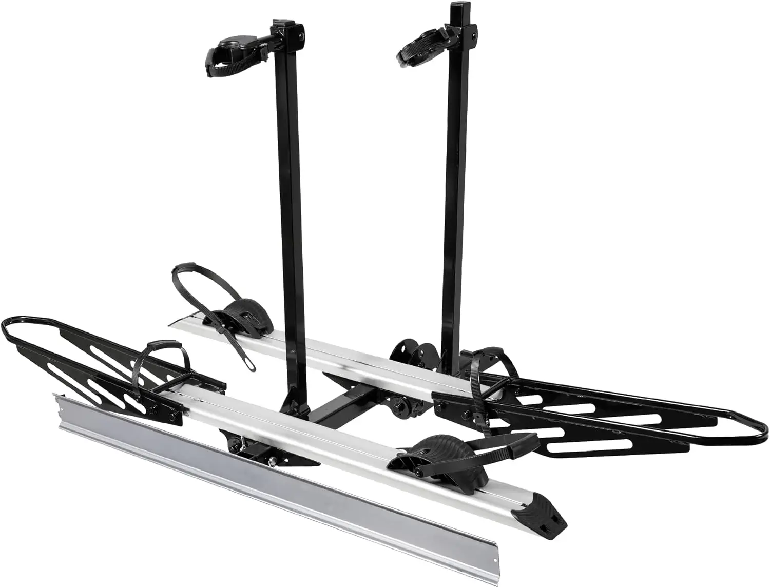 Hitch Mount Bike Rack with Ramp, 200 lbs. Capacity for 2 E-Bikes, fits Cars, SUVs, RVs, Trailers with 2 Inch Receiver