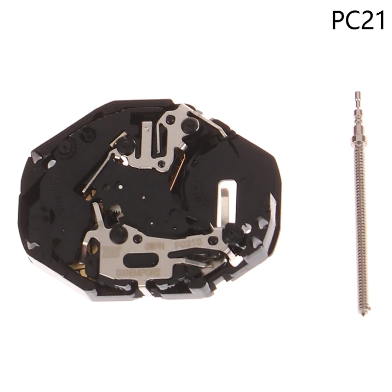 1Pc PC21 Watch Movement With Rod For Miyota PC21 Quartz Watch Accessories Without Electronic 3 Pins Watch Movement