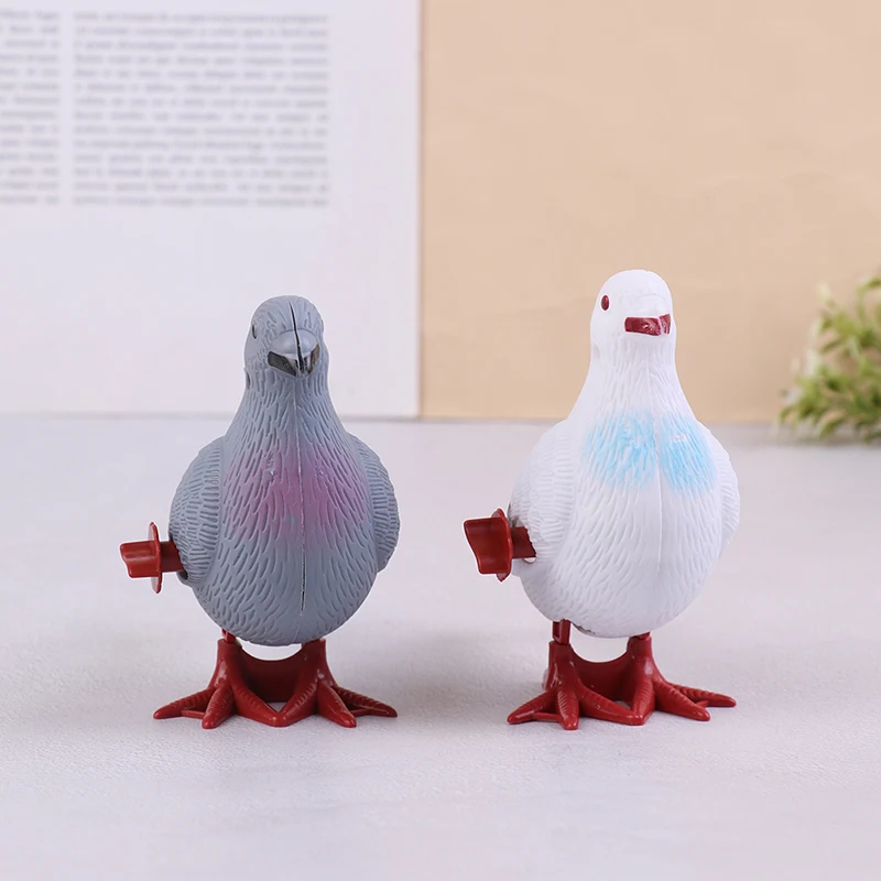 1PC Plastic Clockwork Jump Toy Cute Jumping Pigeon Clockwork Kid Boy Girl Simulation Animal Jumping Clockwork Gift Home Decor