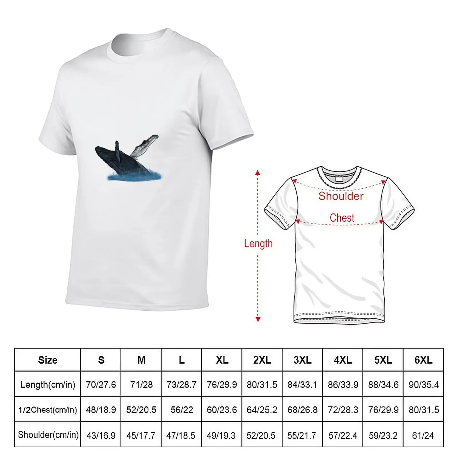 Humpback Whale T-Shirt vintage anime shirt customs design your own street wear plain shirts graphic tee men