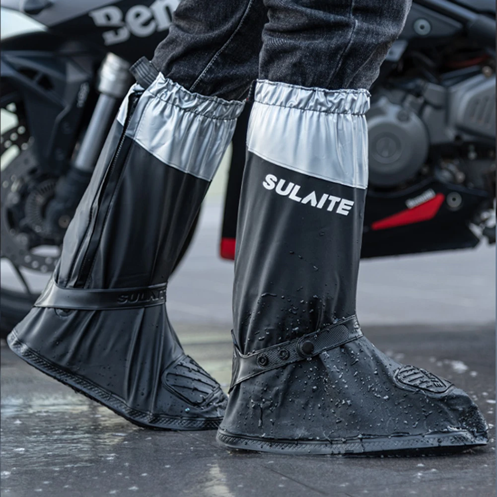 SULAITE Motorcycle Boots Shoe Covers Waterproof Motorcycle Bicycle Raincoat Anti-slip Footwear Protector Motorbike Accessories