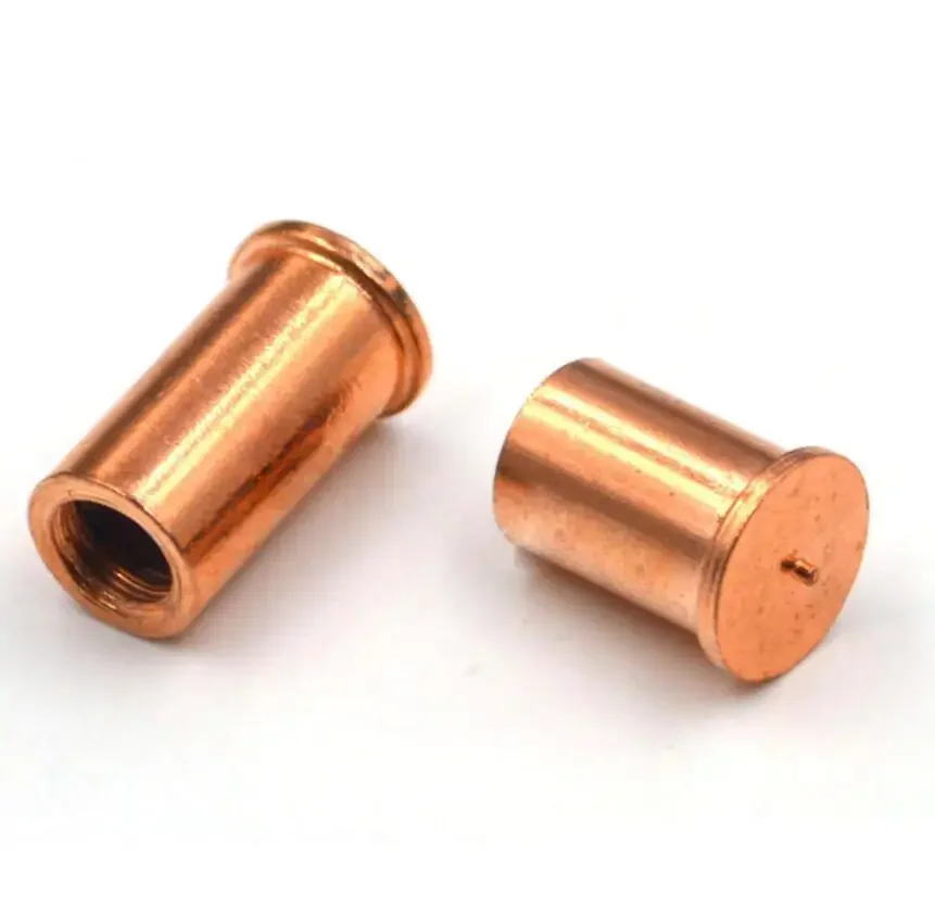 M5 M6 Spot Welding Nuts Solder Joint Stud Brass Nuts Copper Plated Bolts Screws acorn nuts M6x20mm (15pcs)