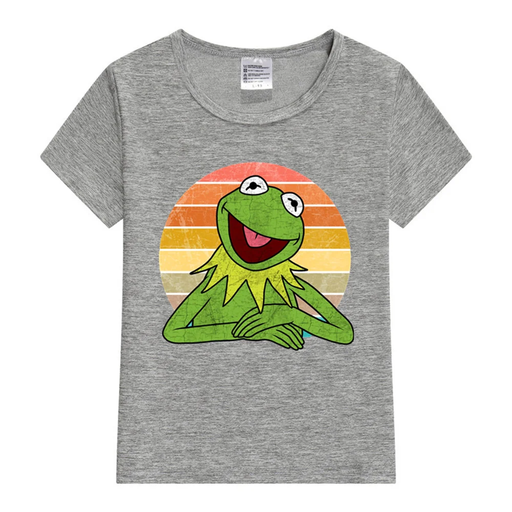 Kermit The Frog Kids T-Shirt 2024 FashionT Shirt Girls Boys Cartoon Style T-Shirt Toddler Tees Tops Summer Funny Kids Clothes