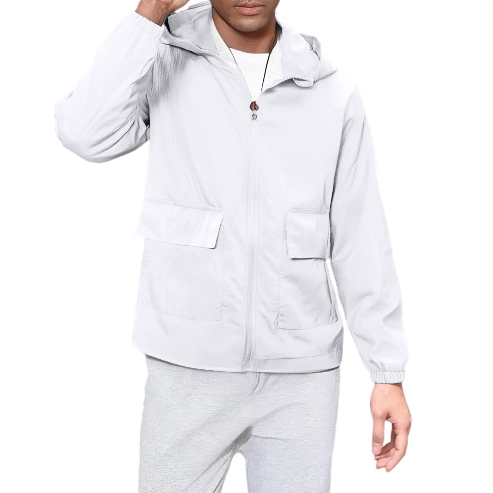 للجنسين سترة خفيفة الوزن قابلة للتنفس في الهواء الطلق معطف مقاوم للماء الشمس الأشعة فوق البنفسجية سريعة الجافة Protectionacket مقنعين سترات ناعمة 2025