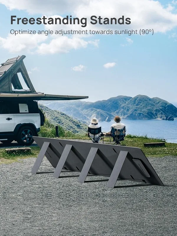 مجموعة المولدات الشمسية P210، محطة طاقة محمولة 2400 وات 2048 وات في الساعة مع لوحة شمسية 200 وات، مخرج تيار متردد لموجة جيبية نقية للنسخ الاحتياطي المنزلي والمركبات الترفيهية #4