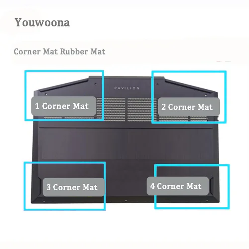 Nueva funda inferior Original para ordenador portátil, alfombrilla de esquina de pies de goma para HP Pavilion 5th 6th 15-DK 15T-DK 15-DK0000 TPN-C141