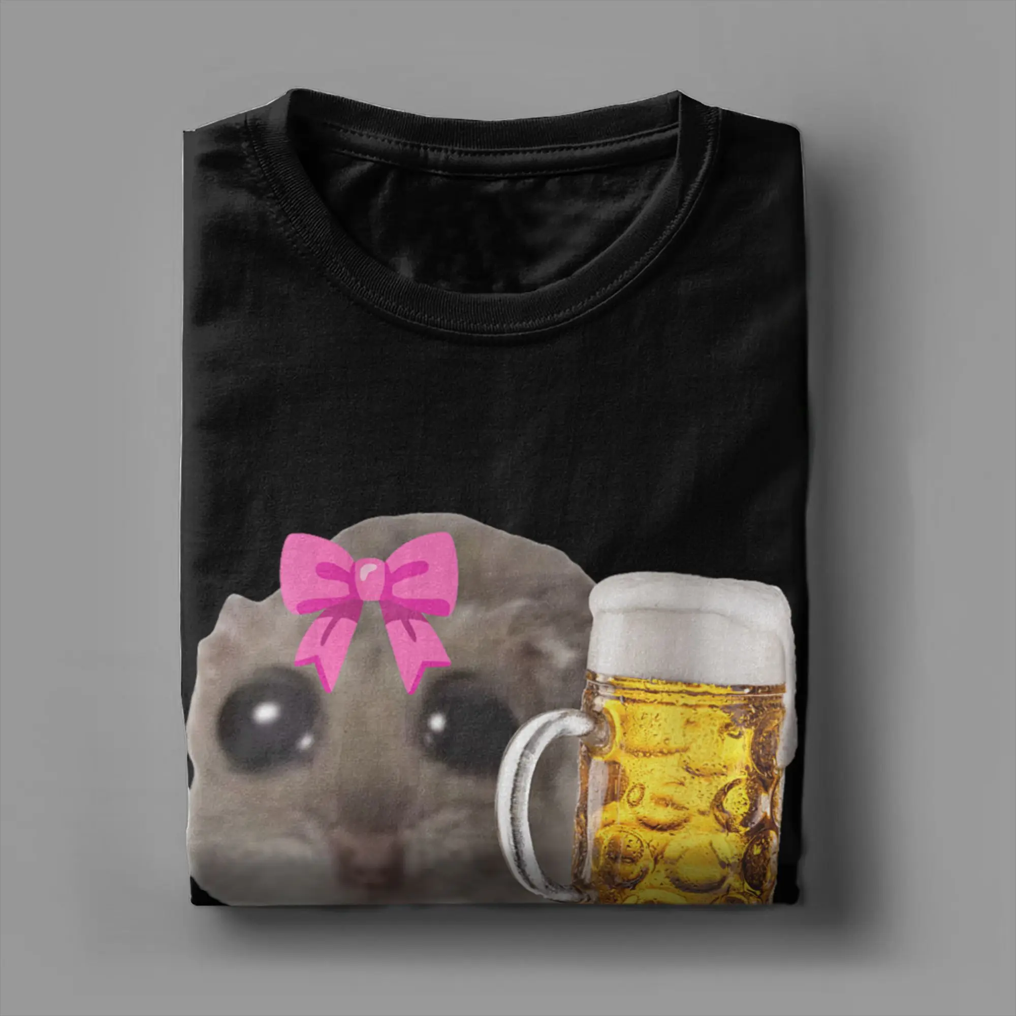 لذيذ البيرة حزينة الهامستر تي شيرت Lecker Bierchen خمر تيز قصيرة الأكمام س الرقبة تي شيرت ملابس الكبار #3