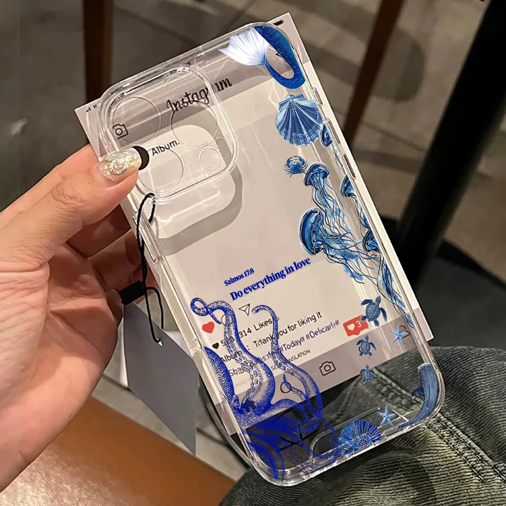 Für Xiaomi Redmi Note 10 14 13 12 Pro Plus 5G 11 Hülle Meer ​ ​ Tiermuster-Hüllen für Redmi 12 13C 14C Stoßfeste Rückseite INS-Cover – Detail 6
