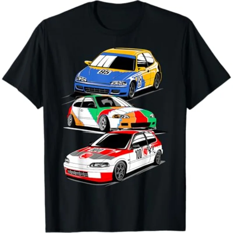 

Honda Men's and Women's T-shirt Summer New Racing Motorcycle Riding Enthusiasts Short-sleeved Civic Eg 6 Jdm Legend Racing Top