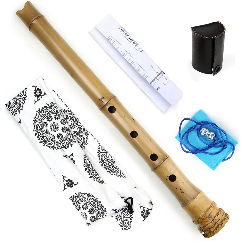 E Key 5 Holes Shakuhachi Wooden Musical Instruments 1.6 Feet Bamboo Vertical Flute With Root Woodwind Instrument Shakuhachi - Image 4
