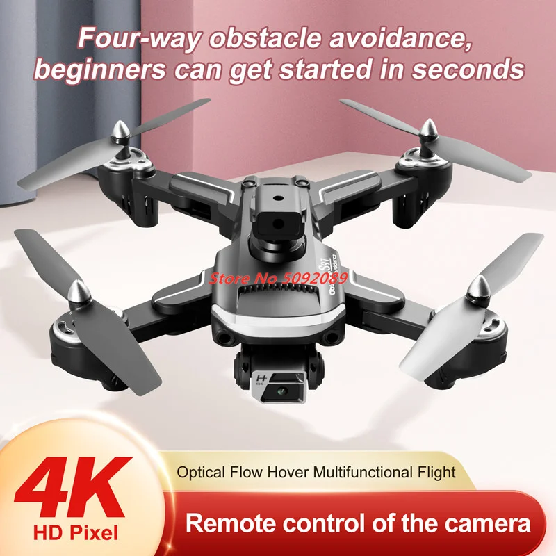 Profesional Four-Way Obstacle Avoidance RC Quadcopter 4K ESC HD Camera Dron Optical Flow Hovering Folding Quadcopter Boy Gift To