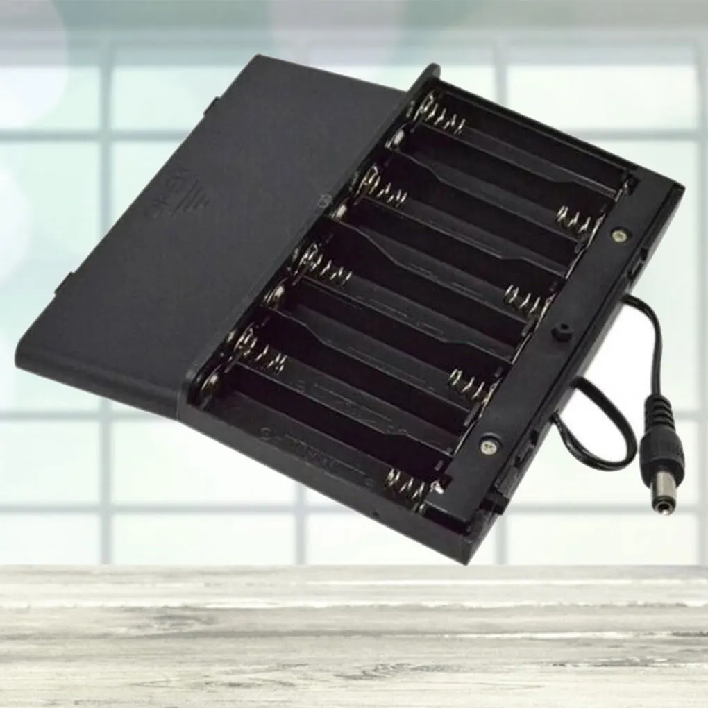 12V AA pil kutusu DIY pil tutucu pil paketleri durumda güç banka kablolu ON/Off anahtarı ile kapak