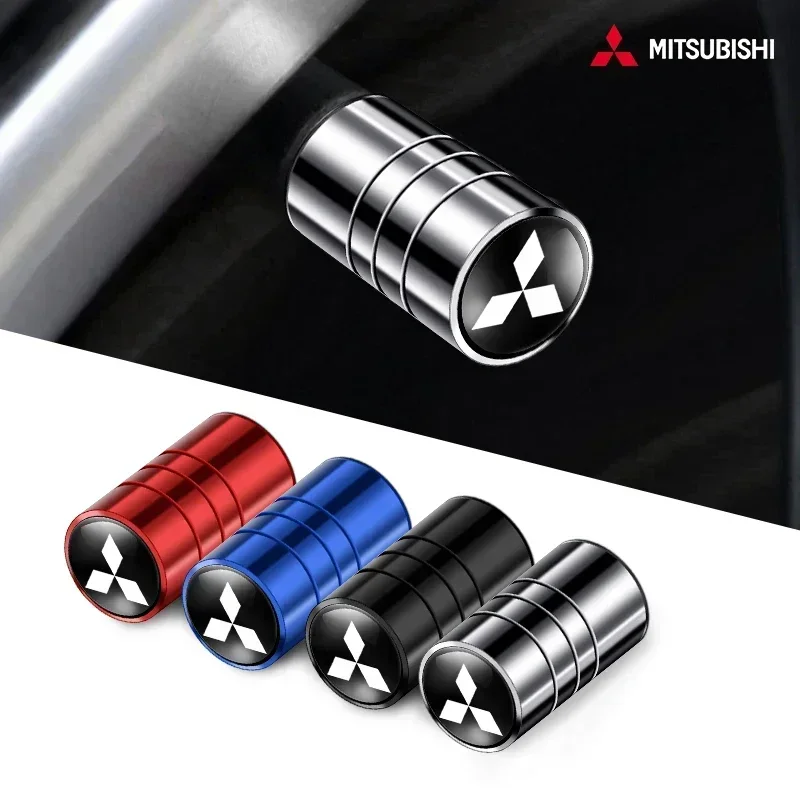 

4pc Car Wheel Tire Valve Stem Cap Airdust Waterproof Cover For Mitsubishi Ralliart Lancer EX Outlander ASX Competition Outlander