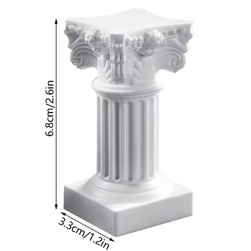 Vintage Greek Roman Column Pedestal Candle Holder Mini Statue Sculpture Indoor Home Balcony Patio Photography Prop Decor - view 6