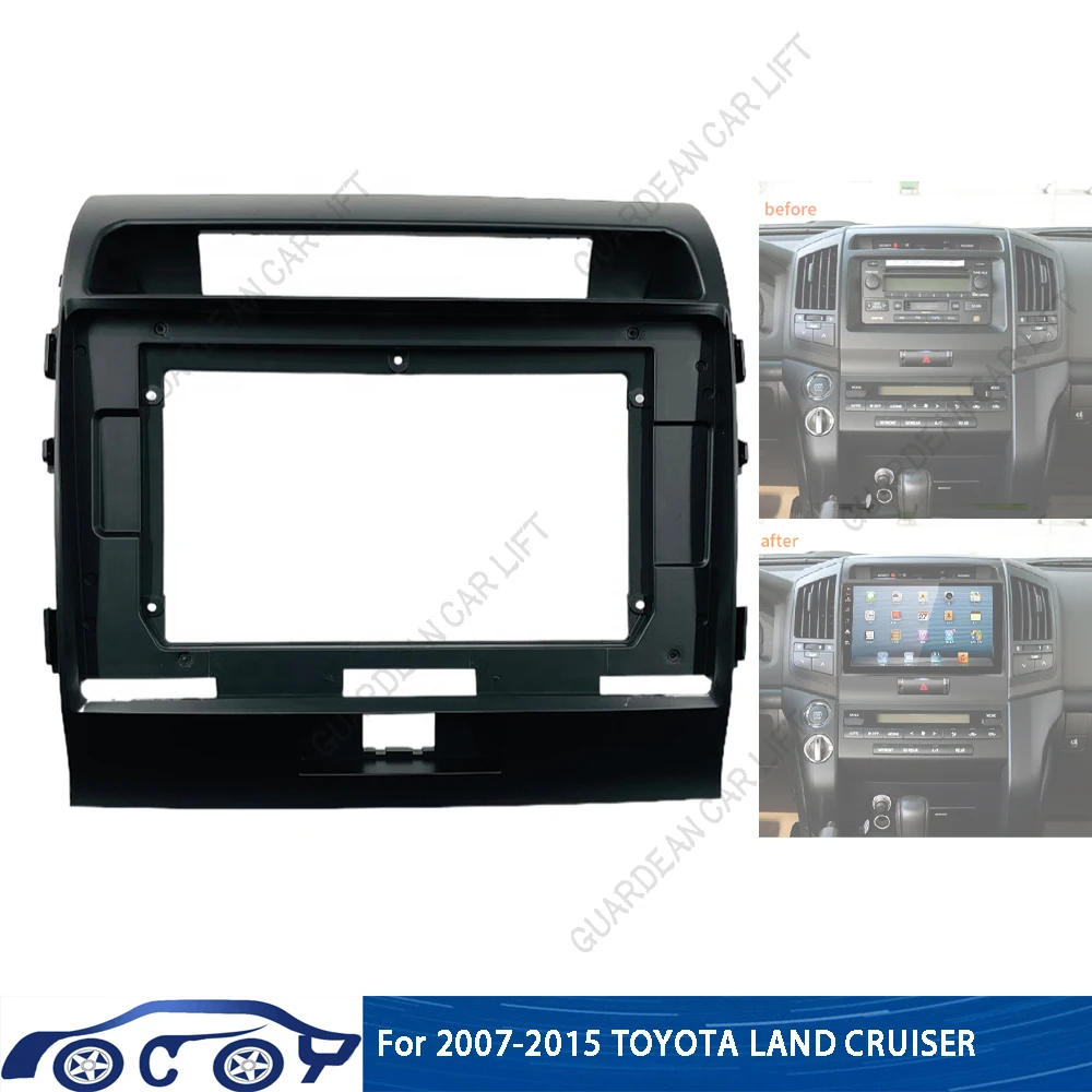 

For 2007-2015 TOYOTA LAND CRUISER (10.1INCH)Car Radio Fascias Android GPS MP5 Stereo Player 2 Din Head Unit Panel Dash Frame