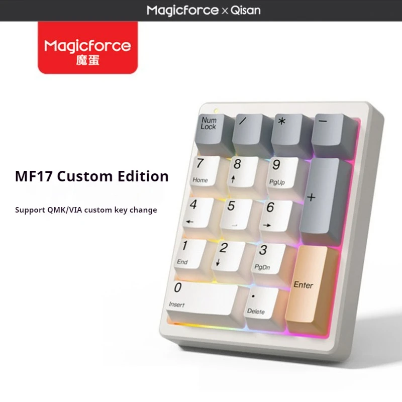 

Magicforce Mf17 Key Mechanical Numeric Small Keyboard Computer External Green Tea Custom Plug And Pull Shaft Kit Rgb Colorful