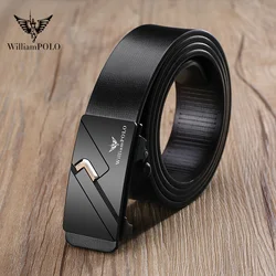 Men's casual belt, minimalist toothless belt, automatic buckle, fashionable belt