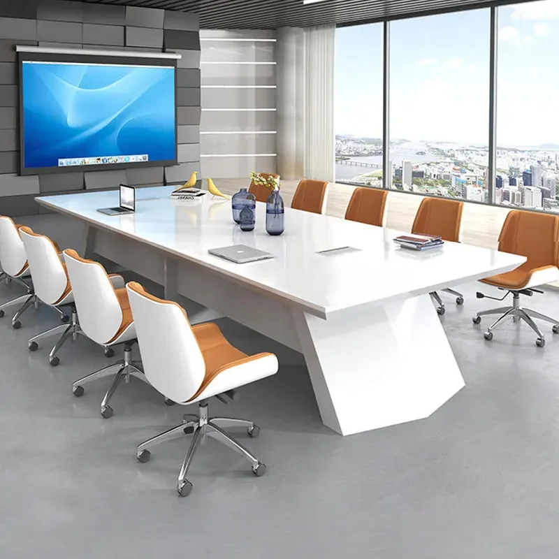 Mesa De Reuniones Office Furniture Set Conference Table Bureau Travail Room Desk Meeting Table Modern Conference Table And Chair